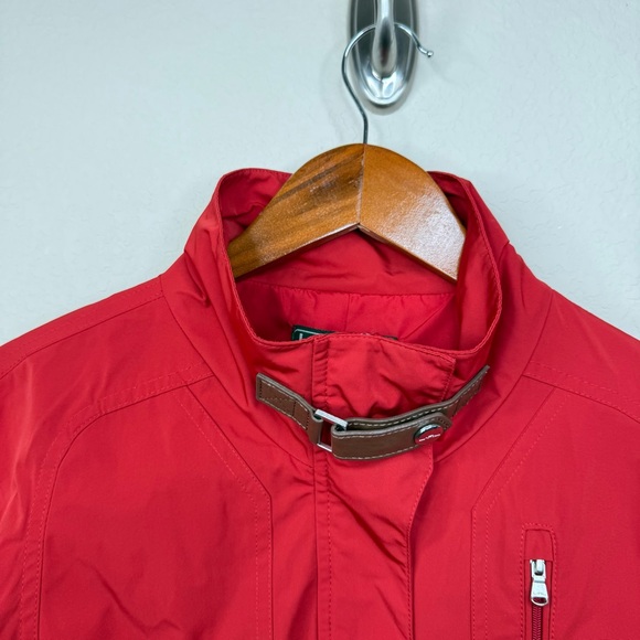 Lauren Ralph Lauren Active Jacket Womens XL Red Windbreaker Collared Full Zip - Picture 4 of 16